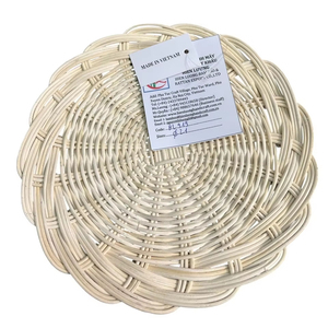 แผ่นหวายสีขาวหรูหราสำหรับเสิร์ฟผลไม้บนโต๊ะเหมาะสำหรับครอบครัวร้านอาหารโรงแรมและอื่นๆ - Product Image 1