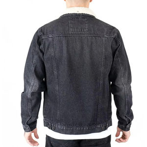Veste en jean de style vintage pour hommes pour l'hiver avec design personnalisable, vêtements d'extérieur en jean élégants et chauds disponibles vente en gros - Product Image 3