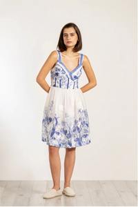Robe en coton indien fait à la main, tenue décontractée d'été à imprimé floral, cadeau personnalisé en vente ODM Supply - Product Image 2