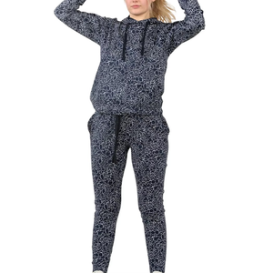 Conjunto Deportivo Estampado para Mujer, Sudadera con Capucha y Pantalones Jogger, Conjunto de Dos Piezas para Descansar, con Logotipo Personalizado - Product Image 2