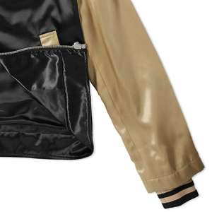 Chaqueta universitaria de satén para hombre, chaqueta bomber de equipo universitario de béisbol personalizada, fábrica - Product Image 4