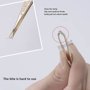 Pinzas para el cabello de cejas con punta plana inclinada, pinzas profesionales de acero inoxidable para depilación de cejas - Product Image 5