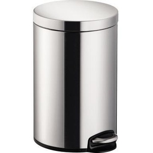 HELIT Classic 5L Edelstahl Silber 20.4 X 29.2 cm Tretabfalleimer, el Cubo de Basura Silencioso - Product Image 1