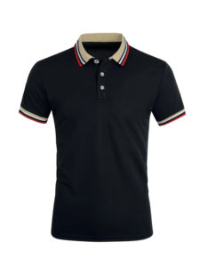 Polo de manga corta personalizable de verano para hombre, directo de fábrica, venta al por mayor, ropa de negocios bordada con solapa, estampado en blanco - Product Image 3