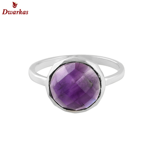 Anillo Clásico de Plata de Ley 925 con Engaste de Bisel y Cuarzo Ahumado para Mujer y Hombre, Joyería al por Mayor para Bodas y Fiestas - Product Image 4