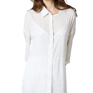 Premium Vietnam femmes personnalisable élégant été coton chemise sur mesure lavable durable Streetwear longue décontracté printemps - Product Image 2