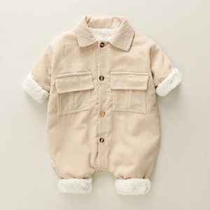 Mamelucos de lana con cremallera para bebé hechos a medida al por mayor, mono de invierno para bebé, mono cálido para recién nacido, fabricante - Product Image 3