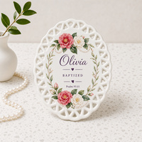 Plaque en céramique ovale blanche impeccable à motif treillis, élégante pièce de décoration de table pour buffet et coin spirituel, idéale pour l'aménagement intérieur