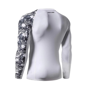 Wholesale Wholesale Custom Sublimation <b>Printed</b> Mma Rash Guard for Men Men's Short Sleeve <b>Surfing</b> t Shirt Rashguard Bjj RashGuard - Product Image 5
