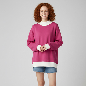 Professionnel Premium femmes automne/hiver imprimé uni couleur unie personnalisé coton polaire Logo personnalisé - Product Image 6