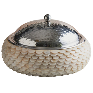 Plat en bois fait à la main avec couvercle isolé en acier inoxydable idéal chauffe-plats et chauffe-plats pour la salle à manger à la maison - Product Image 2