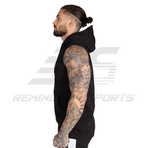 Venta al por mayor Muscle sudaderas con capucha sin mangas Camisetas sin mangas Entrenamiento Transpirable Sudadera con capucha sin mangas Jersey personalizado Sudadera con capucha sin mangas para hombres - Product Image 5
