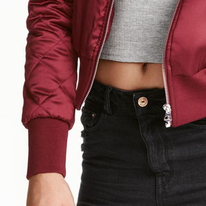 Blouson bombardier élégant en cuir à manches longues pour femmes avec fermeture éclair respirant à la mode pour le printemps automne avec poche ample - Product Image 2