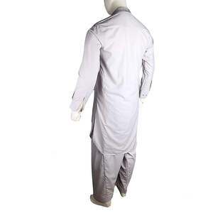 Kameez Shalwar brodé pour homme - Gris - Product Image 2