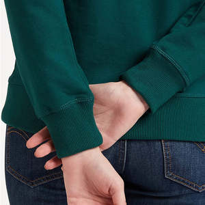 Ropa de mujer, sudaderas cortas cómodas de longitud Regular, forro polar de algodón, Color verde oscuro, ropa informal de invierno de punto - Product Image 4