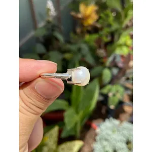 Freshwater Pearl <b>Ring</b> 925 Sterling Silver Handmade Pearl Jewelry <b>Ring</b> for Women Wholesale Supplier - Product Image 2