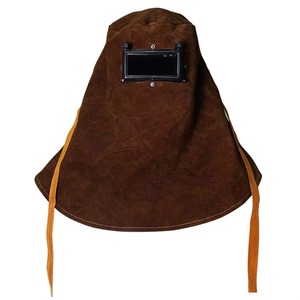 Capucha de soldadura de cuero, venta al por mayor de cuero de vaca, soldador de cuero dividido, capucha protectora, capucha de seguridad de soldadura - Product Image 1
