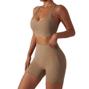 Ustom-pantalones cortos de compresión con logo para mujer, shorts de algodón con cintura de secado rápido - Product Image 6