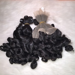 Extensions de cheveux vietnamiennes birmanes Remy de qualité 12A, 100 % cuticules alignées, super double trame, fermeture assortie, double trame machine - Product Image 2