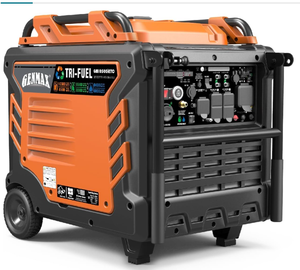 GRAN OFERTA Generador de Combustible Triple GENMAX, Generador Portátil de 10500 Vatios y 458 cc, Funciona con Gasolina, Propano y Gas Natural, 50 A - Product Image 1