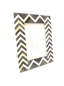 Cadre photo en résine de qualité supérieure fait à la main, incrustation d'os unique, avec nacre, cadeau élégant et élégant. - Product Image 2