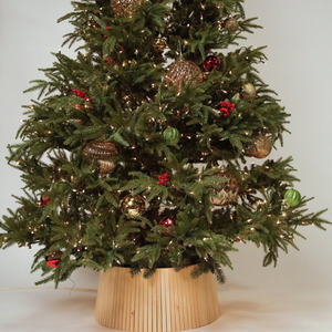 Collar de árbol de Navidad de madera natural de nuevo diseño, decoración del hogar, ventas al por mayor de alta calidad de Vietnam - Product Image 4