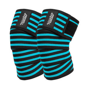 Enveloppe de genou en coton élastique pour squats de gymnastique Bandage de genou de fitness robuste Vente en gros Powerlifting et Deadlift Support de genou d'entraînement - Product Image 6