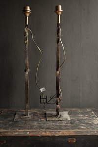 Turkish Vintage Iron Table Lamp Shade Handmade Old Iron Wood Art <b>Plant</b> Deco Electric for Office Bedside Decor India Wholesale - Product Image 4