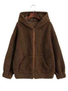 2024 haute qualité sweat à capuche pour femme Sherpa sweat à capuche zippé doux Style à la mode mode pour tenue de plein air Logo personnalisé sweat à capuche de mode - Product Image 4