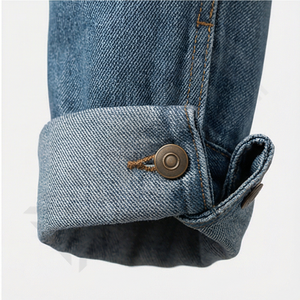 Veste en jean classique à manches longues pour homme, résistante, avec boutons, tendance, motif décoratif pour la saison printanière - Product Image 6