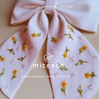 Bando Katun Buatan Tangan Vietnam untuk Anak Perempuan, Aksesoris Rambut Pernikahan dengan Mutiara & Bordir Bunga 25cm, Layanan Grosir OEM