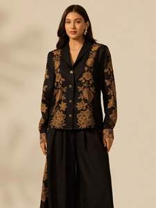 Bohemian Lover Classic Vintage Free Suzani Jacket Llamativo Multicolor Bordado Tailandés Trim Tejido Algodón para Otoño Invierno - Product Image 4