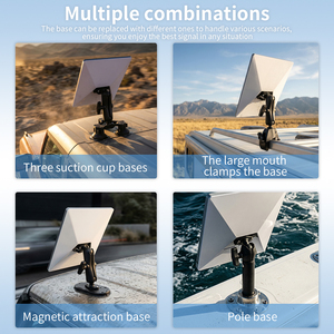 VINmounts Starlink Mini Ball Mount Base 1.5 Heavy Duty <b>Adapter</b> 360 Degree Rotation <b>Universal</b> Car Boat Use Composite Nylon/Rubber - Product Image 4