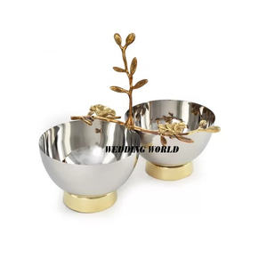 Tazón de Chocolate de Acero Inoxidable con Acabado Mate, Forma Redonda, Tazón Decorativo para Dulces, Tazón de Chocolate Clásico, Elegante y Sofisticado - Product Image 1