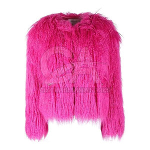 Veste en fourrure de Mongolie courte pour femme, tendance de l'hiver, vêtements d'extérieur d'hiver pour femme, manteau en fourrure de Mongolie moelleux - Product Image 1