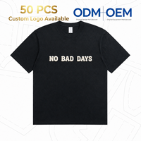 Camiseta Oversize 100% Algodón, 230 GSM, Hombros Caídos, Cuello Redondo, Impresión de Logotipo Personalizado, Ropa Urbana Unisex