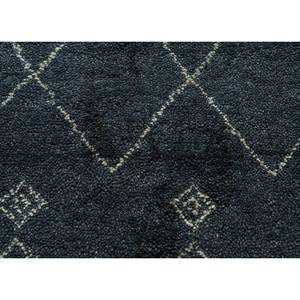 Alfombras de Lana Anudadas a Mano con Patrón Geométrico Azul Zuri, 9x12, Rectangulares, para Pasillo, Entrada, Habitación, para Adolescentes - LKM-2098 - Product Image 2