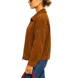 Chaqueta de Cuero de Gamuza, Estilo Elegante y Clásico, Construcción Duradera, Superficie Suave, Tejido Transpirable, Ligero y Ecológico - Product Image 5