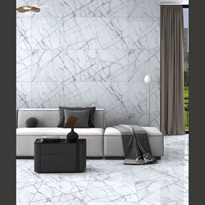 Statuario Carrelage en porcelaine brillante 600x600mm Design en marbre blanc Carrelages de sol et de mur antidérapants de qualité supérieure pour usage intérieur - Product Image 1