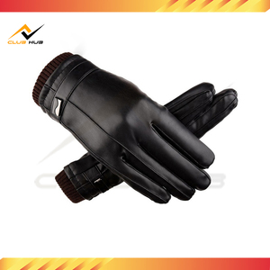 Men's Genuine Leather Winter Warm Gloves Wrist-Length <b>Waterproof</b> & Breathable Non-Slip Touchscreen & Needle Detection Black - Product Image 4