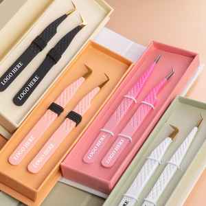 ชุดแหนบต่อขนตาสีทองพลาสม่าพร้อมด้ามจับเพชรสแตนเลส - Product Image 1