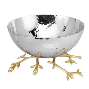 Cuencos de metal de alta demanda para servir, centro de mesa, hogar, boda, hoteles, restaurante, Base de rama decorativa múltiple de lujo - Product Image 2