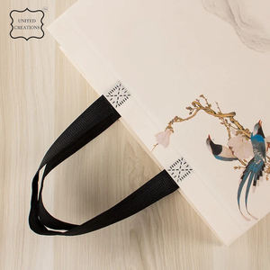 Custom Designed Women's Cotton Shoulder Printed Bag Reusable Recyclable Shopping <b>Canvas</b> Tote with Self Fabric Handle Logo Print - Product Image 6