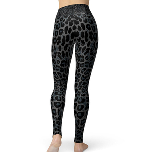 Leggings pour femmes de haute qualité imprimés par sublimation personnalisée à séchage rapide en tissu tricoté avec logo à la taille - Product Image 5