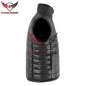 Gilet d'hiver en cuir de style bouffant pour hommes: à la mode, fonctionnel et personnalisable - Product Image 4