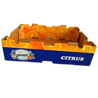 Gegolfde Fruit-En Groentetrays Gemaakt Van Sterk Golfkarton Dat Vocht Absorbeert