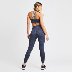 Nuevo Conjunto de Yoga de Malla para Mujer, Diseño Personalizado, 2 Piezas, Sólido, Reversible, Transpirable, de Secado Rápido, para Gimnasio, Fitness, Deportes, Ajustado, Sin Costuras, Realza Glúteos - Product Image 4