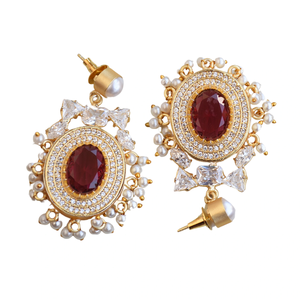 ชุดต่างหูเซอร์โคเนียเครื่องประดับแฟชั่นคุณภาพสูงดีไซน์เนอร์ต่างหูห้อยแฟชั่นแบบยาวเครื่องประดับคุณภาพระดับพรีเมียม - Product Image 4