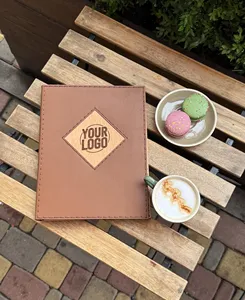 Carpeta de Menú de Madera Marrón Personalizada DIVRIS con Anillas para Cafetería, Bar, Restaurante, Portamenús de Varias Páginas con Panel de Madera para Logotipo - Product Image 3