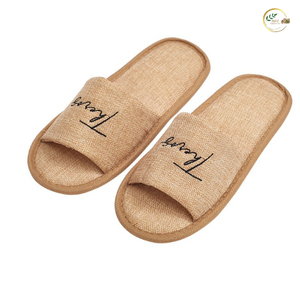 รองเท้าแตะโรงแรมผ้าแคนวาสแบบเรียบง่ายทันสมัยเป็นมิตรกับสิ่งแวดล้อม - Product Image 2